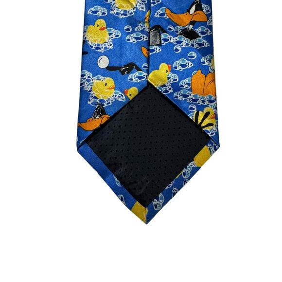 Looney Tunes Daffy Duck Rubber Ducks Cartoon Rare Vintage Necktie 100% Silk - Picture 5 of 7